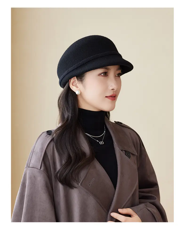 Autumn Winter Wool Felt Chain Hat for Women — feature 17