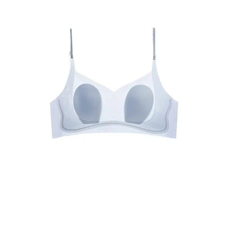 Rabbit Ear Cup Soft Support Seamless Bra for Women, Thin and Simple, Soft Without Underwire, Jelly Strip, Large U-Shaped Beautiful Back Bra