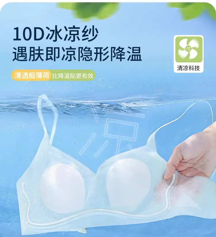 Rabbit Ear Cup Soft Support Seamless Bra for Women, Thin and Simple, Soft Without Underwire, Jelly Strip, Large U-Shaped Beautiful Back Bra — feature 5