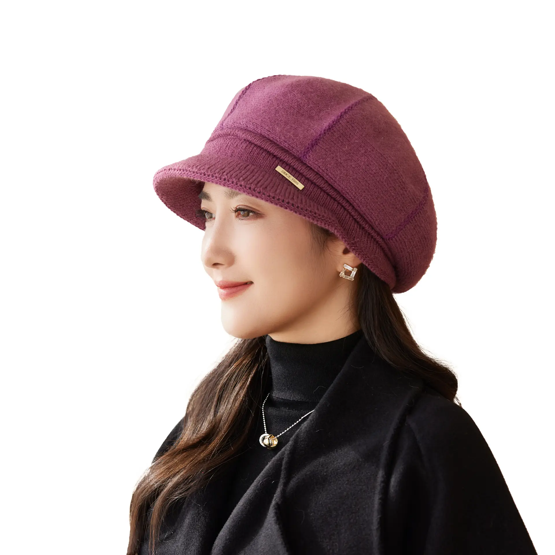 Korean Style Knitted Peaked Cap for Women - Image 12