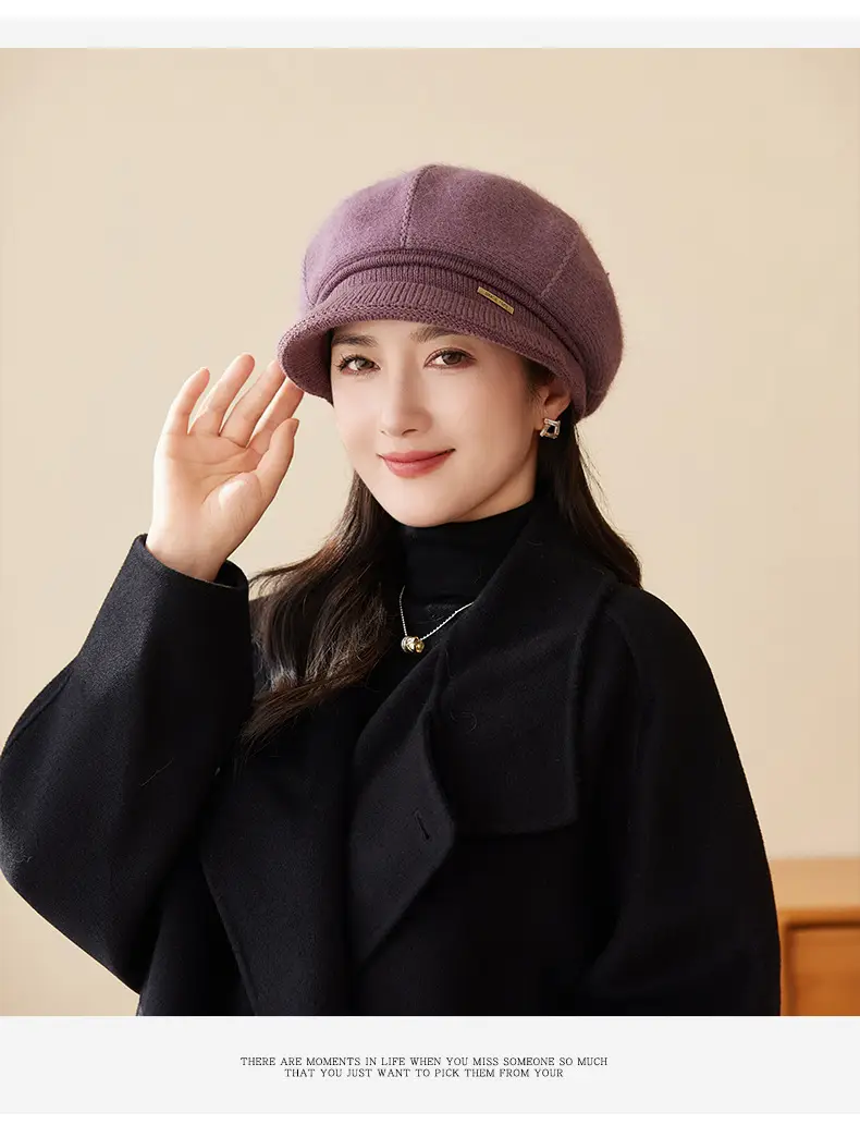 Korean Style Knitted Peaked Cap for Women — feature 11