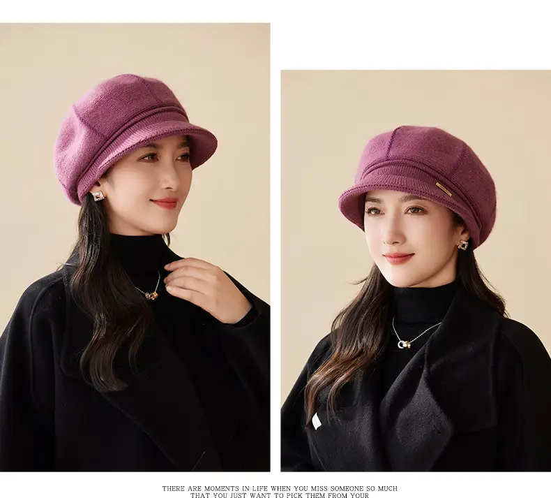 Korean Style Knitted Peaked Cap for Women — feature 13
