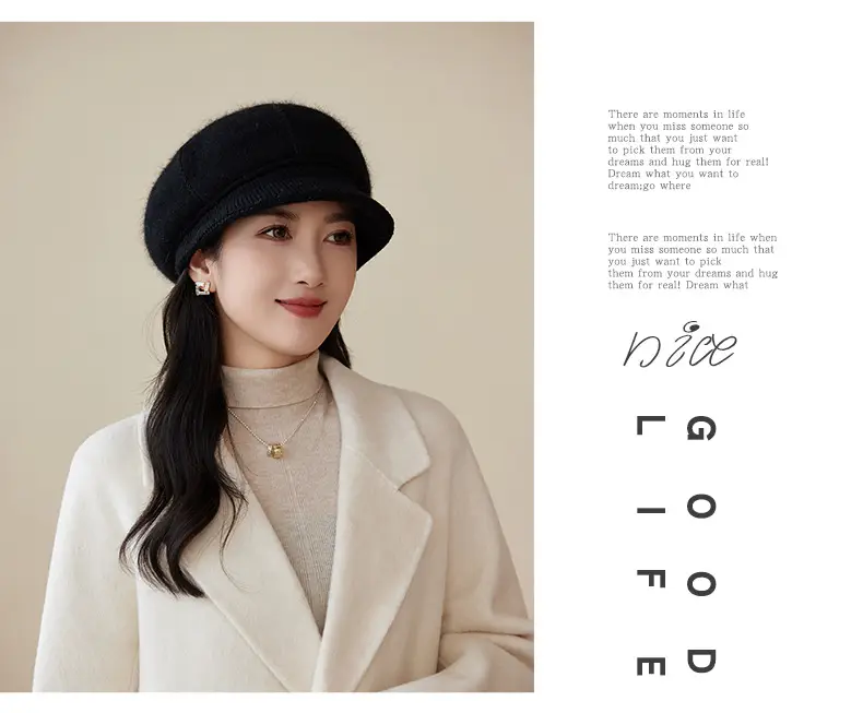 Korean Style Knitted Peaked Cap for Women — feature 15