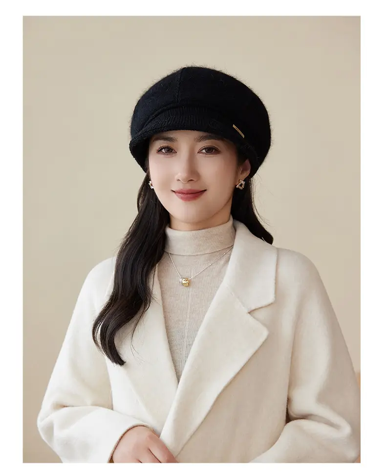 Korean Style Knitted Peaked Cap for Women — feature 17