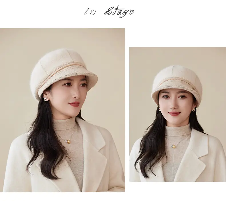 Korean Style Knitted Peaked Cap for Women — feature 18