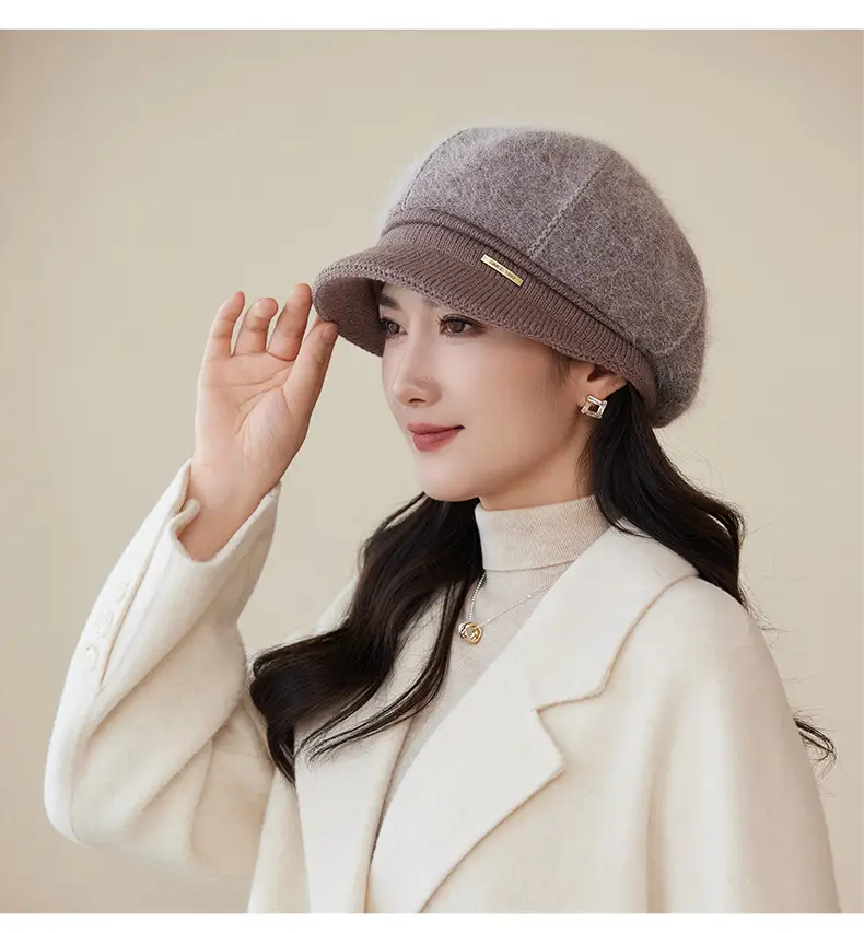 Korean Style Knitted Peaked Cap for Women — feature 21