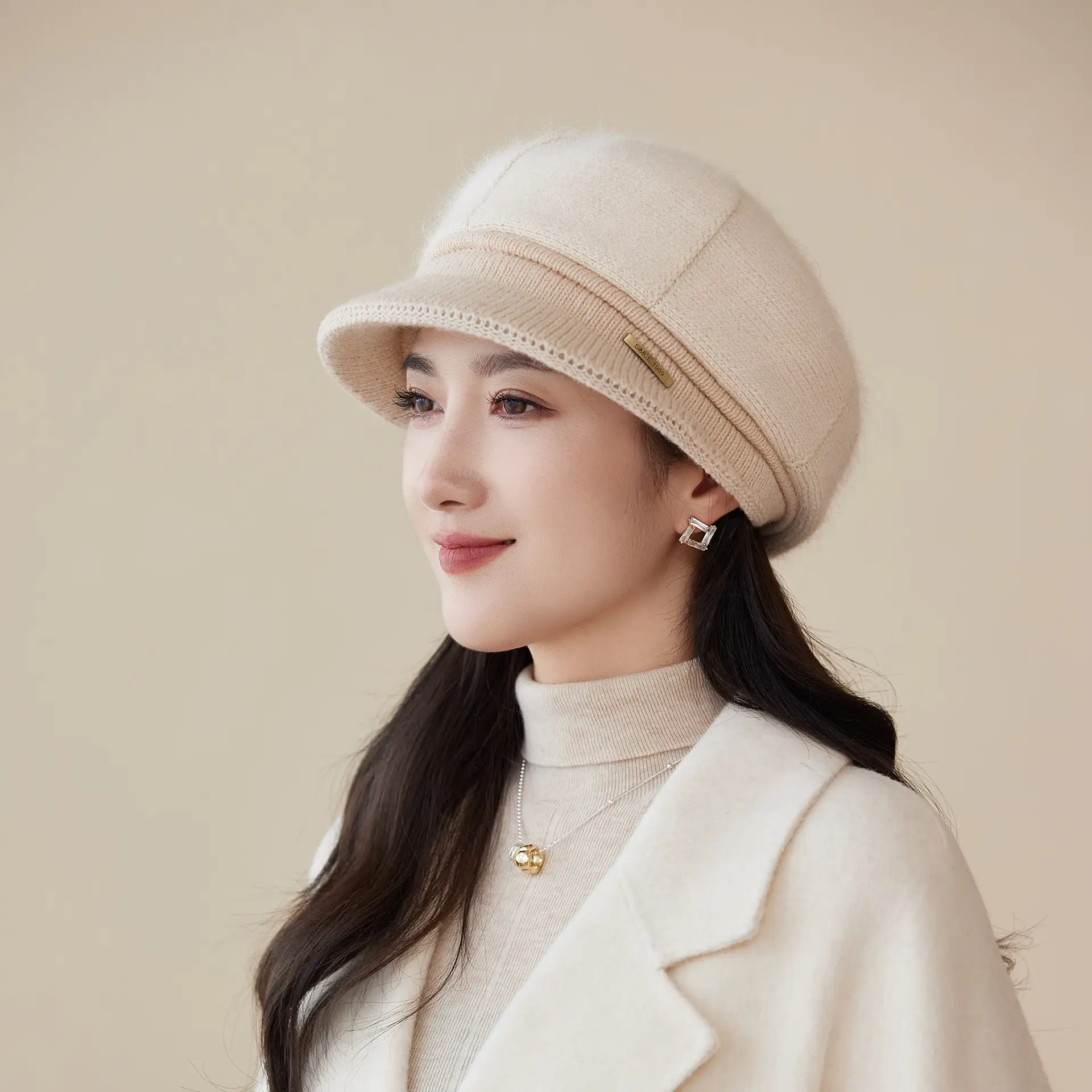 Korean Style Knitted Peaked Cap for Women - Image 4