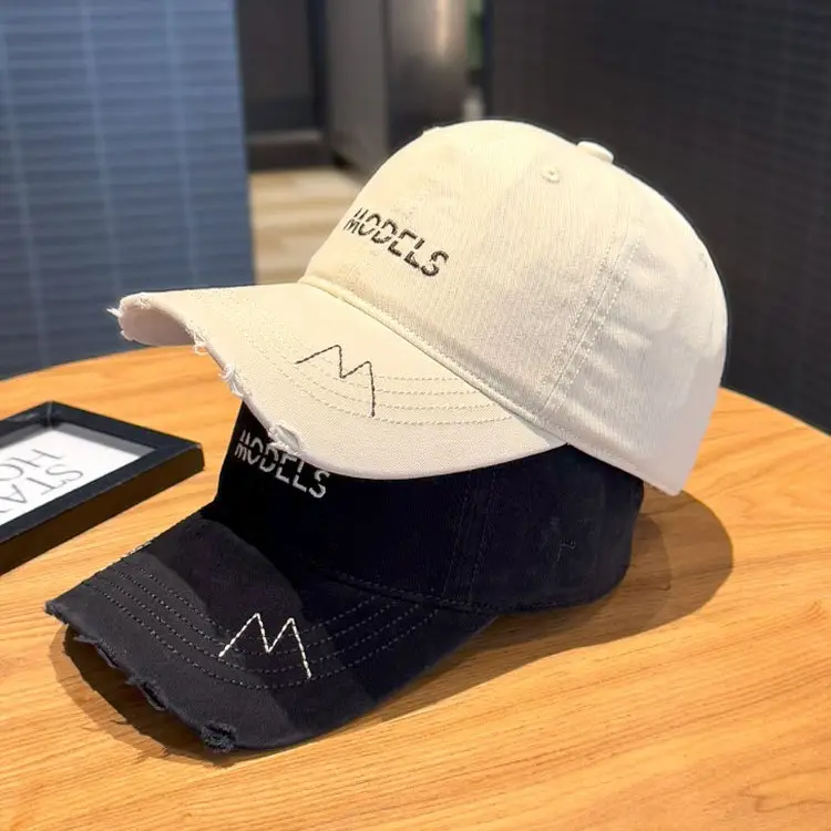 Korean Style Purple Baseball Caps with Embroidered M