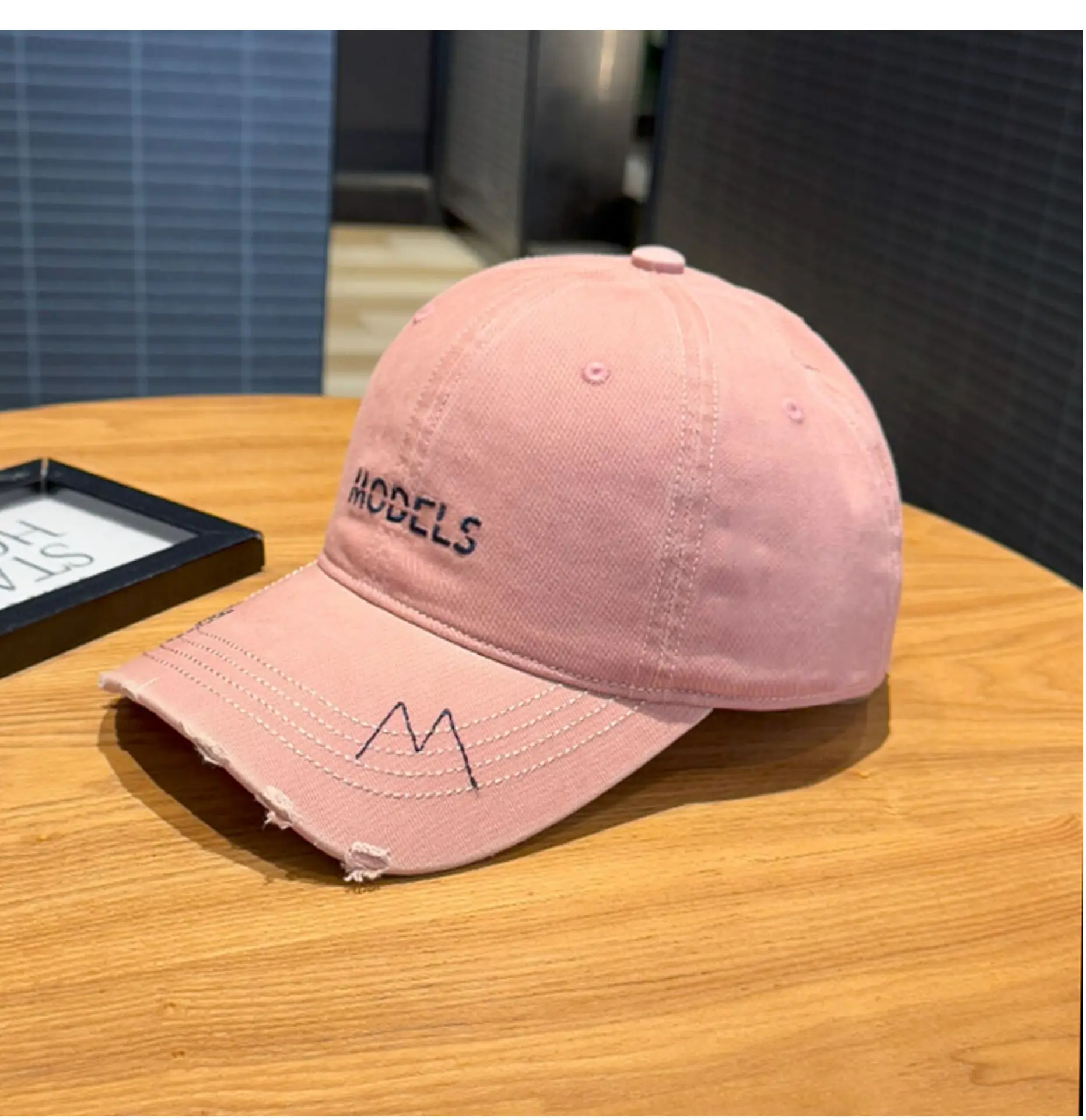 Korean Style Purple Baseball Caps with Embroidered M — feature 14