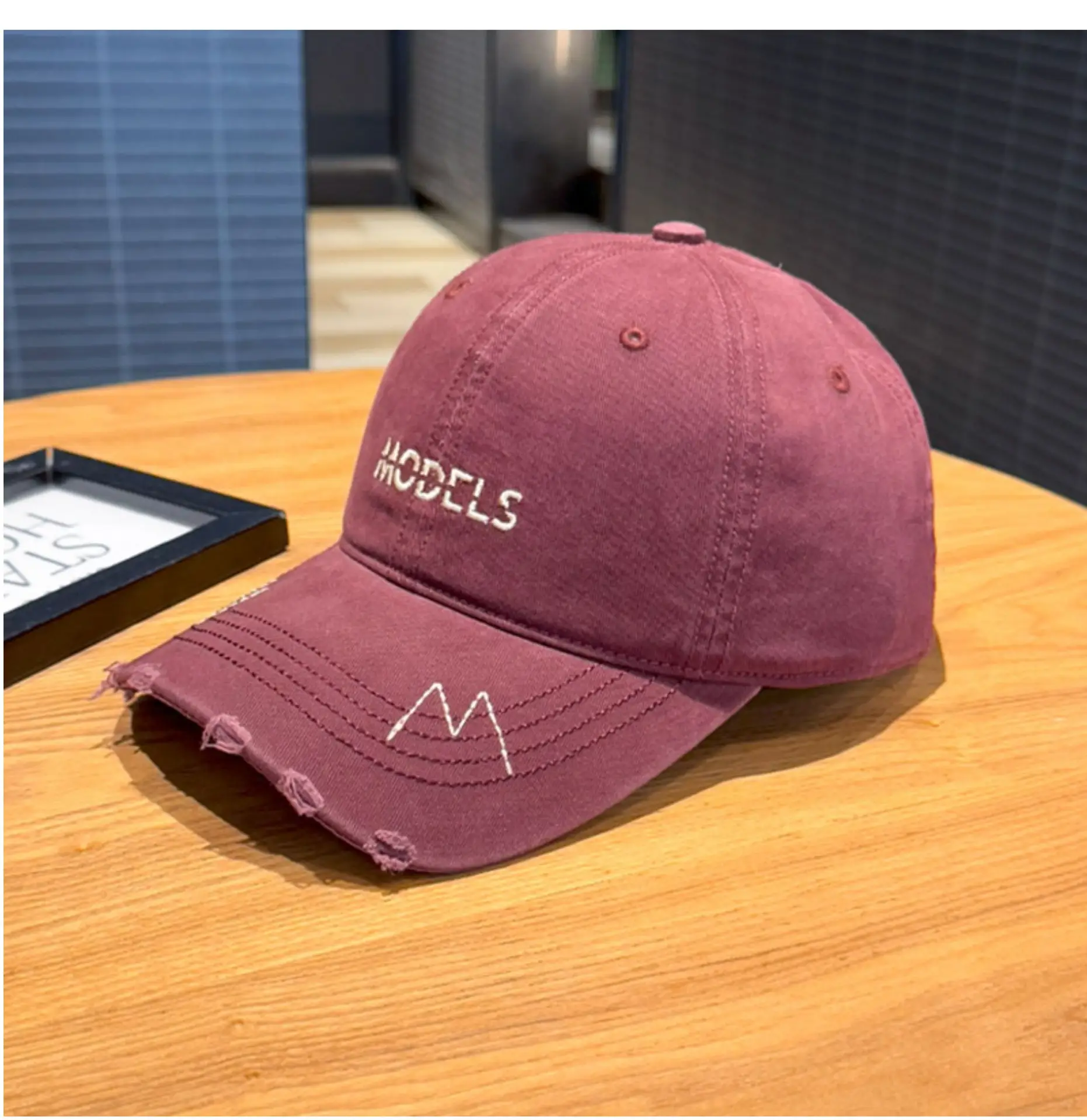 Korean Style Purple Baseball Caps with Embroidered M — feature 8