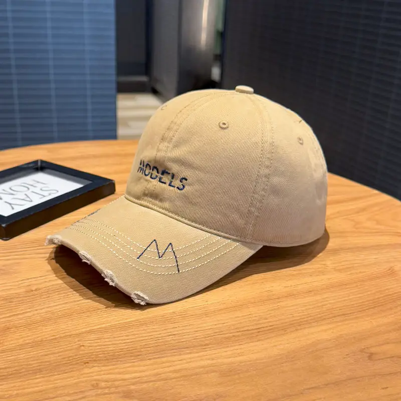 Korean Style Purple Baseball Caps with Embroidered M