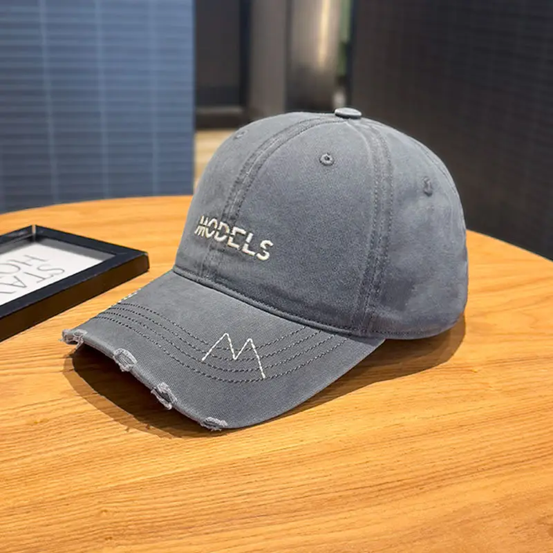 Korean Style Purple Baseball Caps with Embroidered M