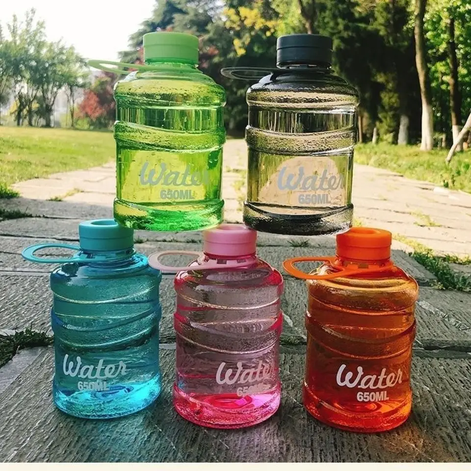 Colorful Simple Water Cup, High-Looking, Large-Capacity Ton Bucket Cup, Portable Plastic Cup, Portable Milk Tea Kettle