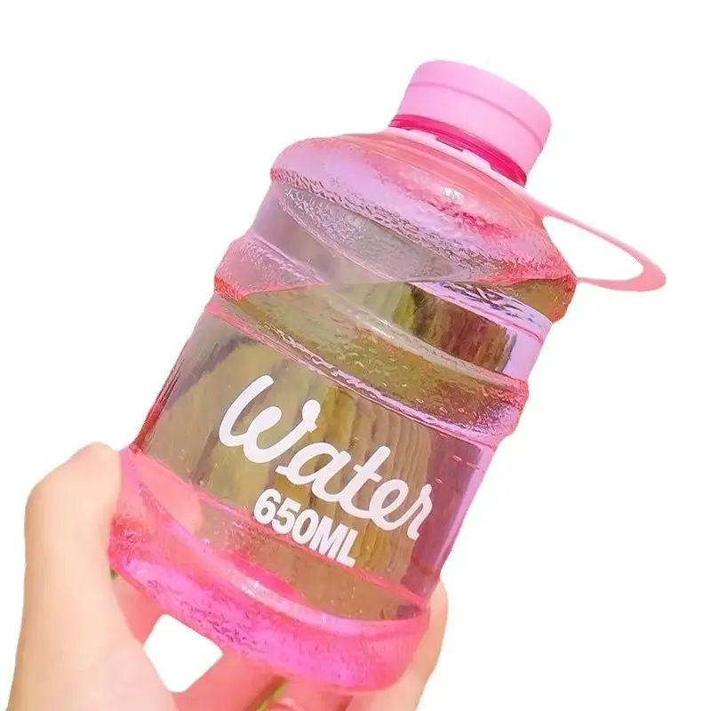 Colorful Simple Water Cup, High-Looking, Large-Capacity Ton Bucket Cup, Portable Plastic Cup, Portable Milk Tea Kettle
