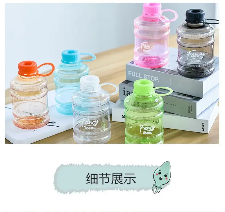 Colorful Simple Water Cup, High-Looking, Large-Capacity Ton Bucket Cup, Portable Plastic Cup, Portable Milk Tea Kettle — feature 7