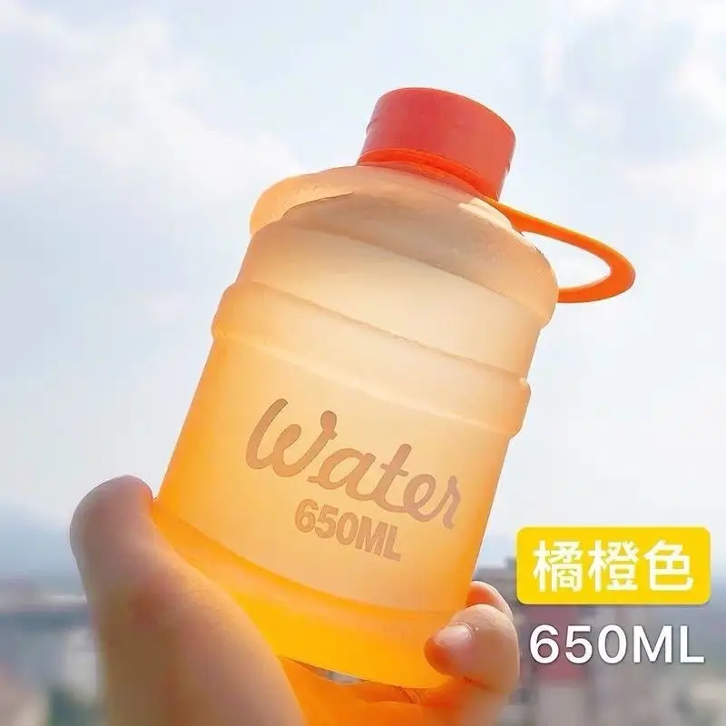 Colorful Simple Water Cup, High-Looking, Large-Capacity Ton Bucket Cup, Portable Plastic Cup, Portable Milk Tea Kettle