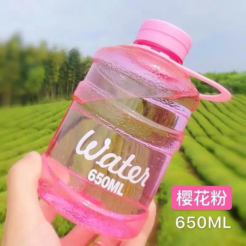 Colorful Simple Water Cup, High-Looking, Large-Capacity Ton Bucket Cup, Portable Plastic Cup, Portable Milk Tea Kettle