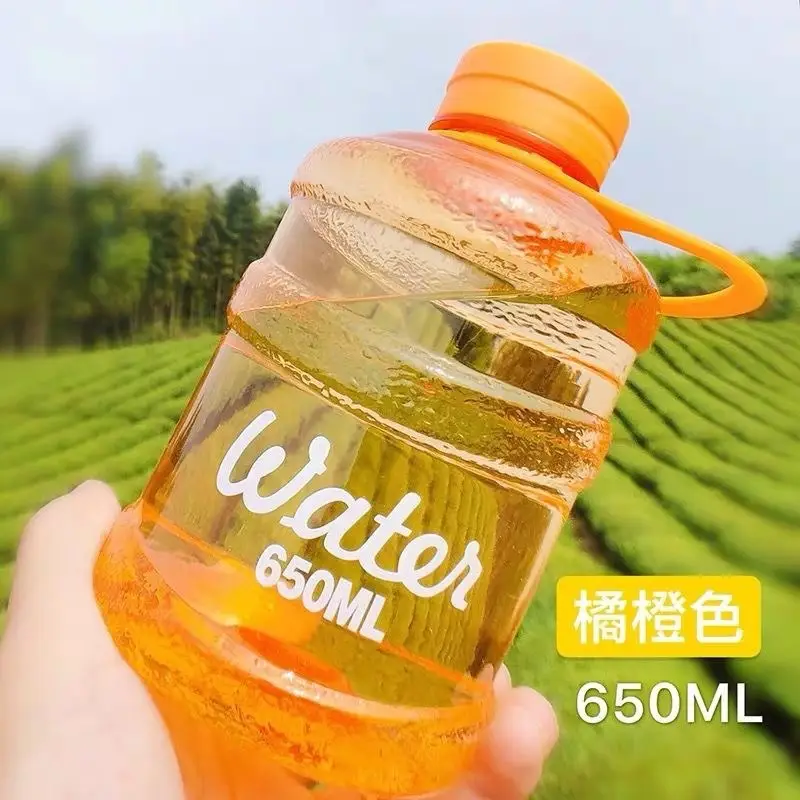 Colorful Simple Water Cup, High-Looking, Large-Capacity Ton Bucket Cup, Portable Plastic Cup, Portable Milk Tea Kettle