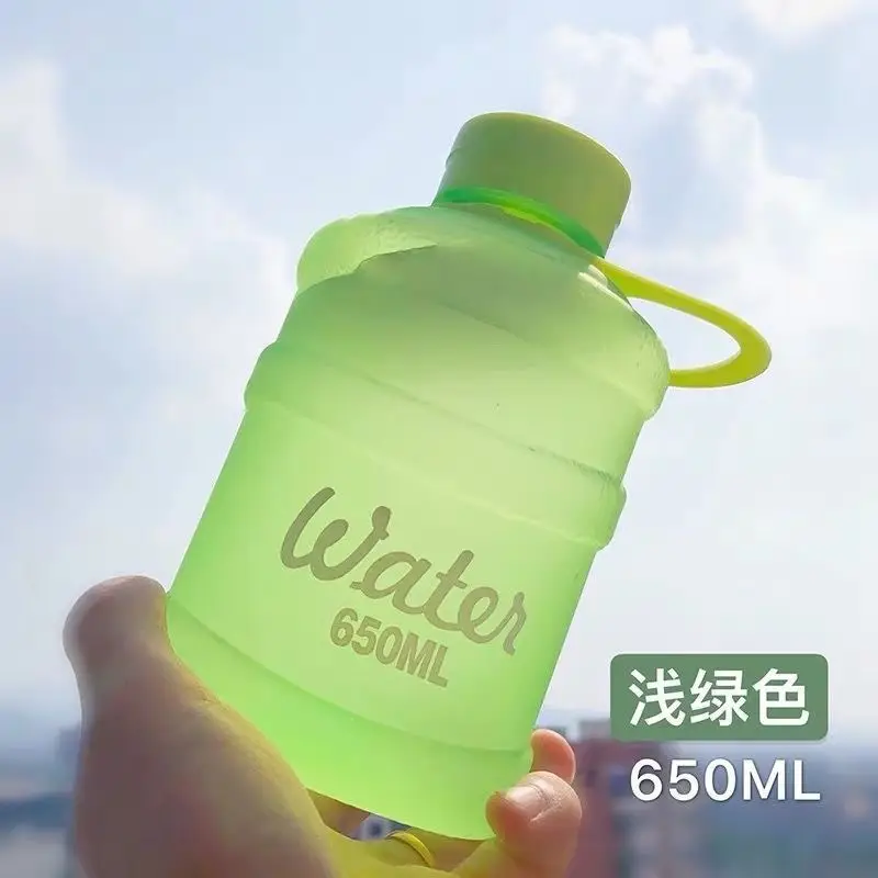 Colorful Simple Water Cup, High-Looking, Large-Capacity Ton Bucket Cup, Portable Plastic Cup, Portable Milk Tea Kettle