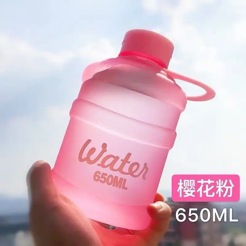 Colorful Simple Water Cup, High-Looking, Large-Capacity Ton Bucket Cup, Portable Plastic Cup, Portable Milk Tea Kettle