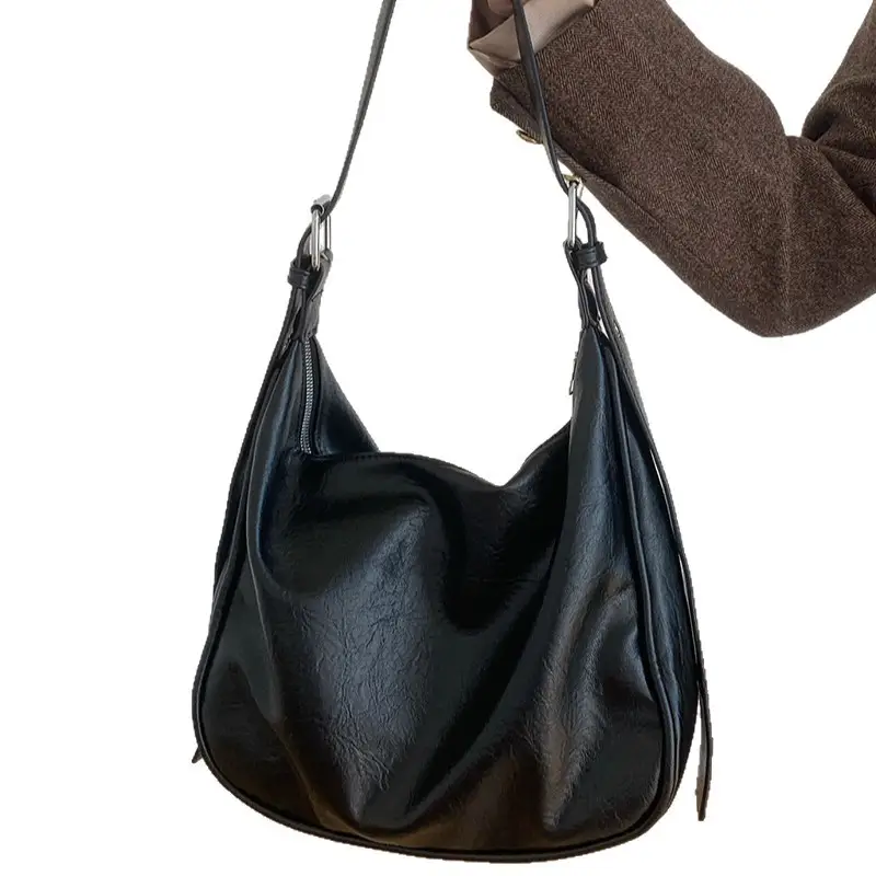 Retro Brown Leather Shoulder Bag for Commuting - Image 7