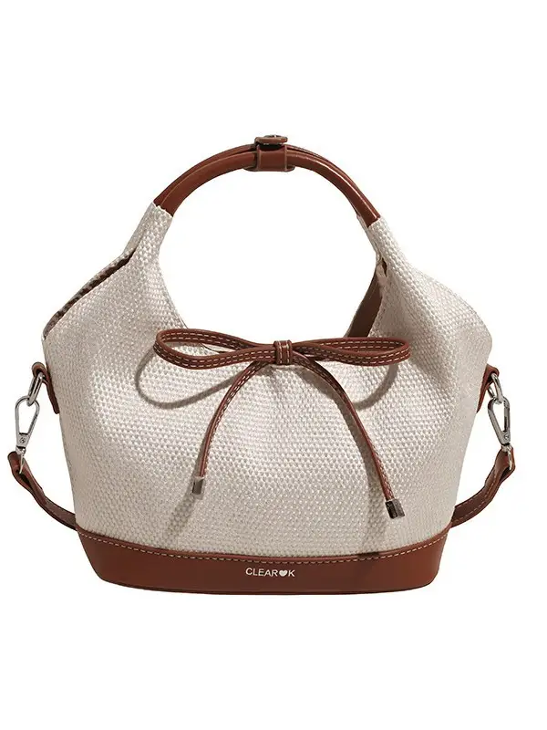 Cross-Border Canvas Vegetable Basket Bag Women Large Capacity 2025 New Summer Niche Single Shoulder Armpit Bag Commuter Tote Bag