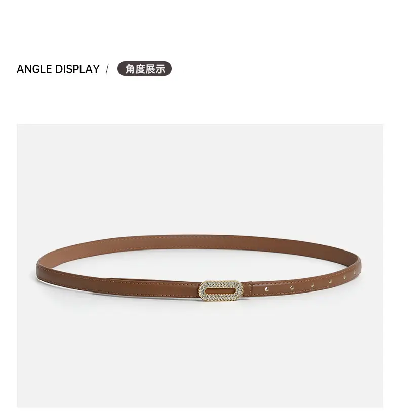 Women's Black Rhinestone Belt with Gold Buckle — feature 8