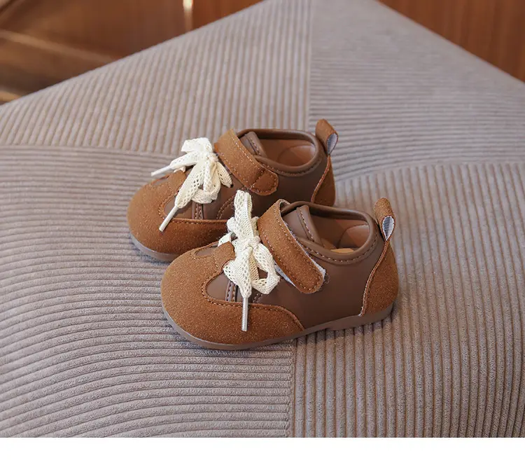Korean Style Baby Girl Leather Shoes Wear-Resistant Soft Sole Baby Toddler Shoes Casual Girls Bean Spring and Autum New Children's Shoes — feature 13