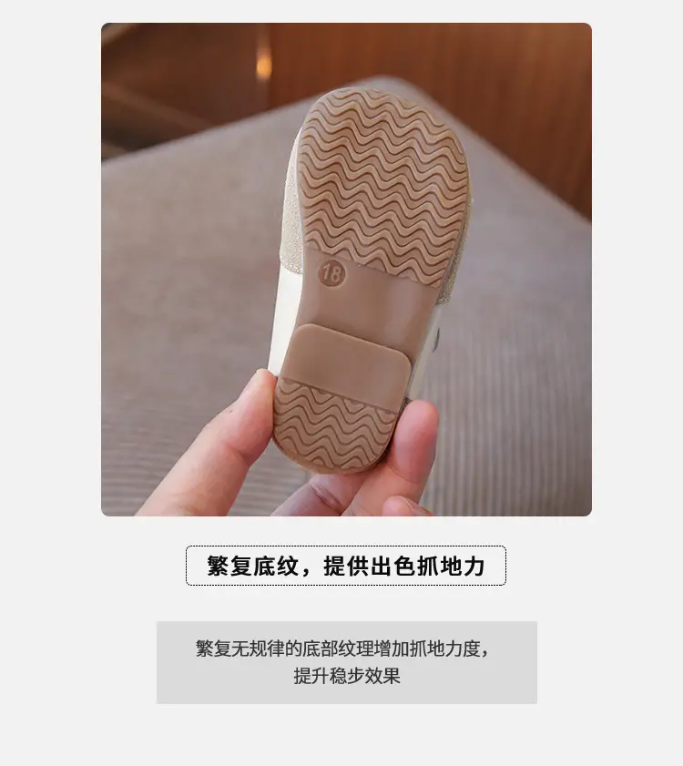 Korean Style Baby Girl Leather Shoes Wear-Resistant Soft Sole Baby Toddler Shoes Casual Girls Bean Spring and Autum New Children's Shoes — feature 5
