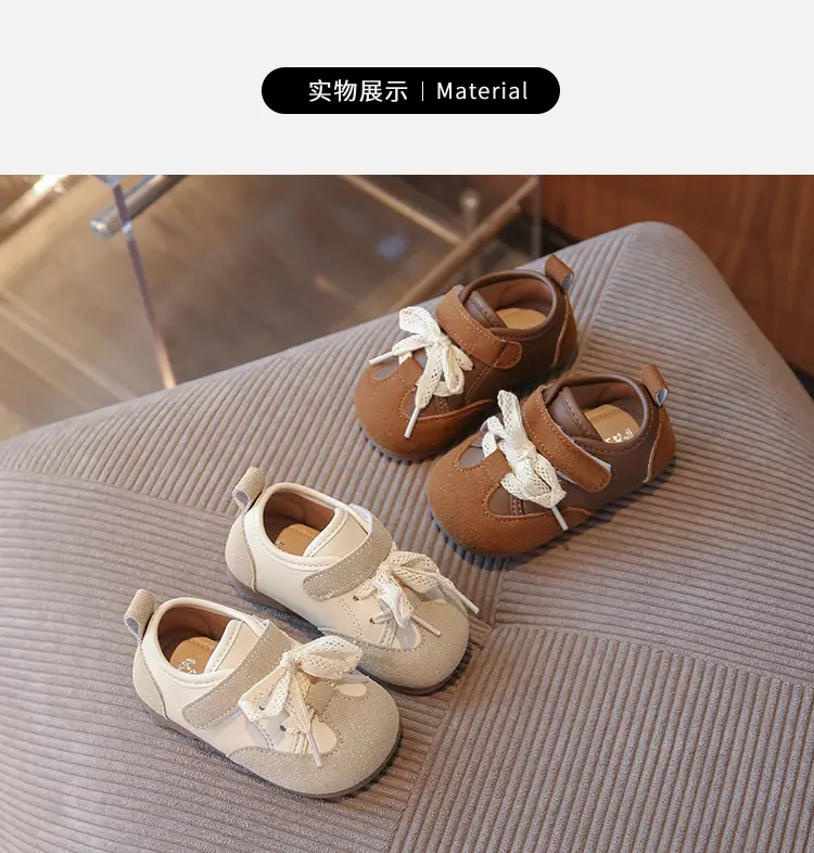 Korean Style Baby Girl Leather Shoes Wear-Resistant Soft Sole Baby Toddler Shoes Casual Girls Bean Spring and Autum New Children's Shoes — feature 6