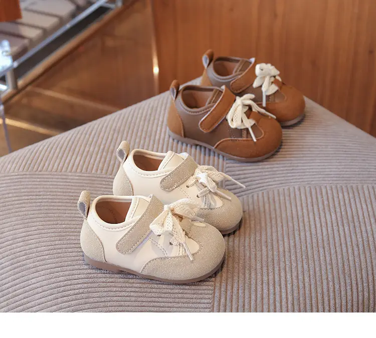Korean Style Baby Girl Leather Shoes Wear-Resistant Soft Sole Baby Toddler Shoes Casual Girls Bean Spring and Autum New Children's Shoes — feature 8