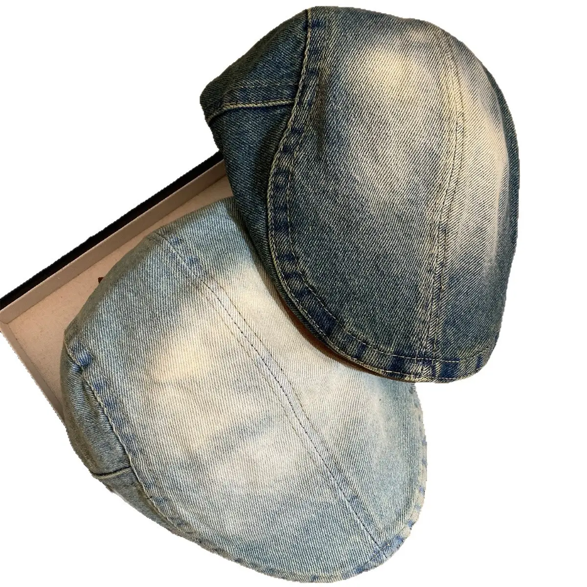 Vintage Washed Denim Forward Cap for Women - Image 7