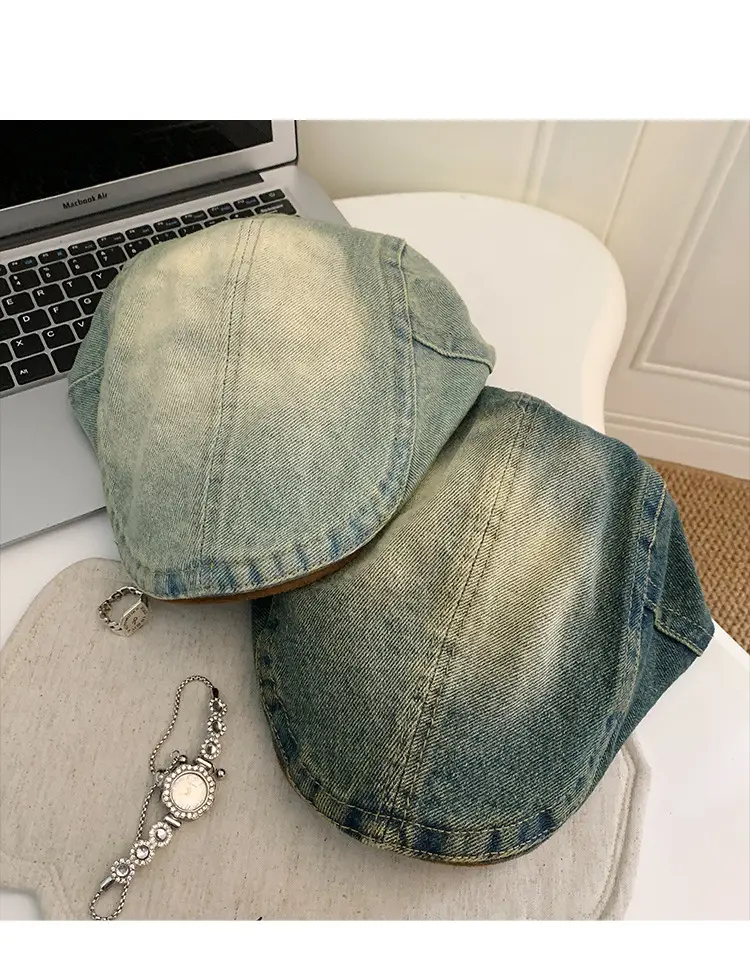 Vintage Washed Denim Forward Cap for Women — feature 10