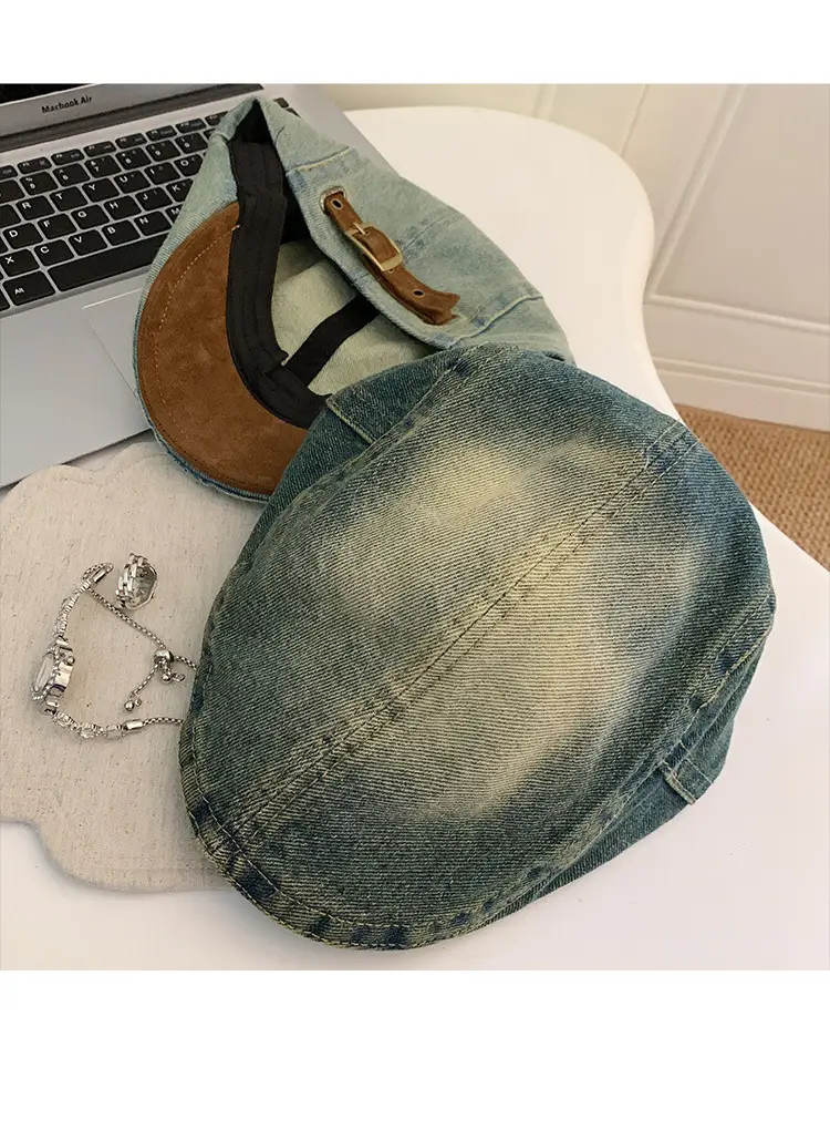 Vintage Washed Denim Forward Cap for Women — feature 11