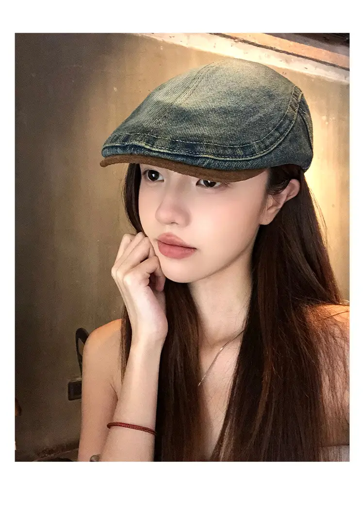 Vintage Washed Denim Forward Cap for Women — feature 7