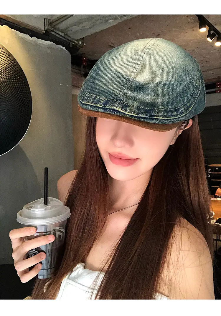 Vintage Washed Denim Forward Cap for Women — feature 8