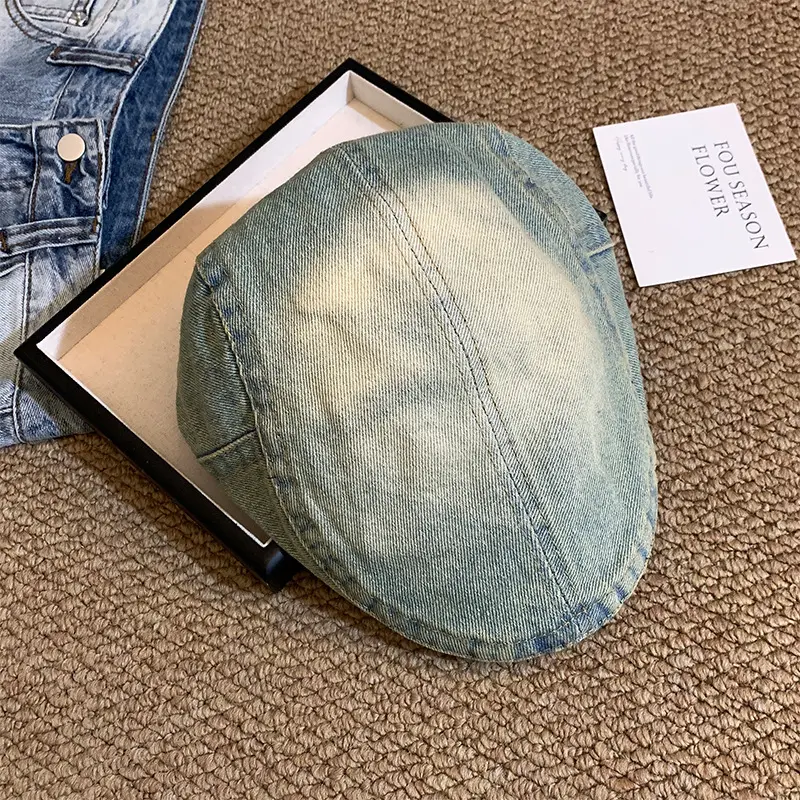 Vintage Washed Denim Forward Cap for Women - Image 2