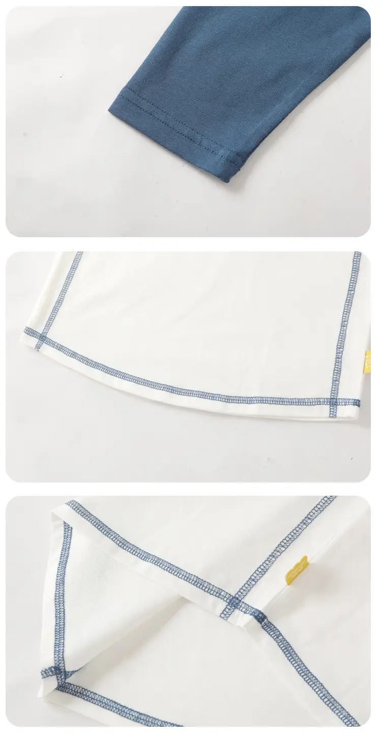 Kaka Panda Boys Long Sleeve T-Shirt Set Blue White — feature 5