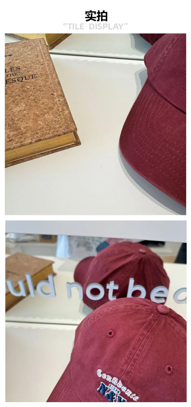 Korean Dongdaemun Letter Embroidered Blue Baseball Cap for Women — feature 4