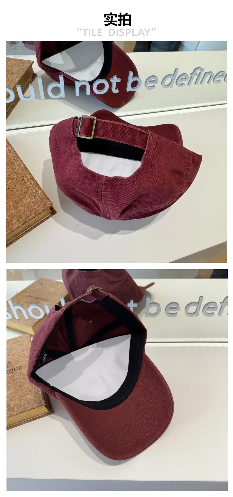 Korean Dongdaemun Letter Embroidered Blue Baseball Cap for Women — feature 5