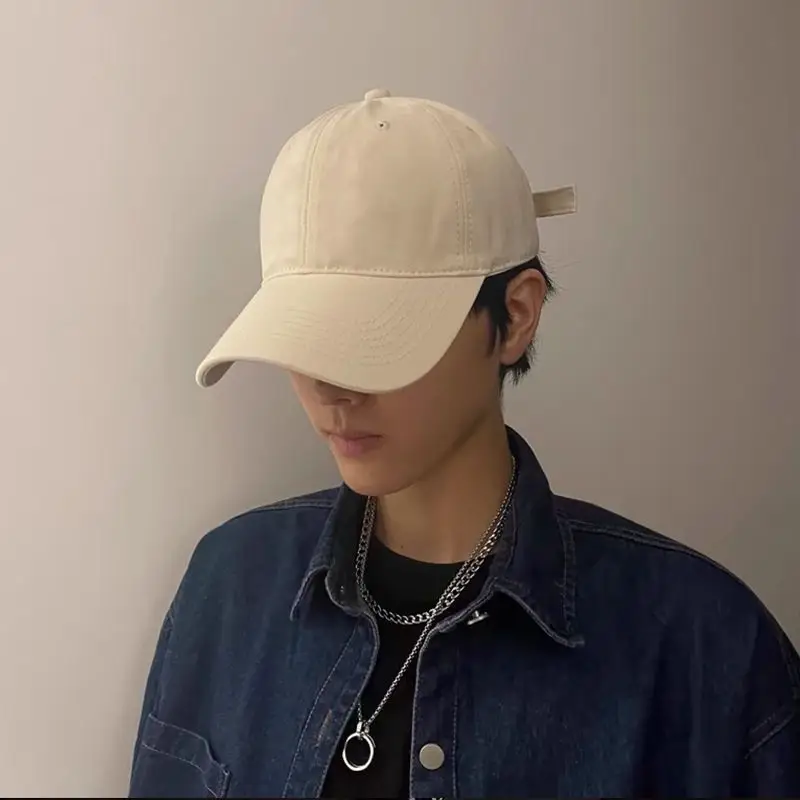 Men's White Baseball Cap with Curved Brim - Image 10