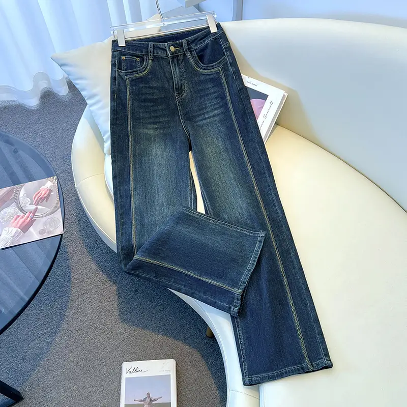 Dark Blue Wide Leg Jeans Women Summer 2025 — feature 1