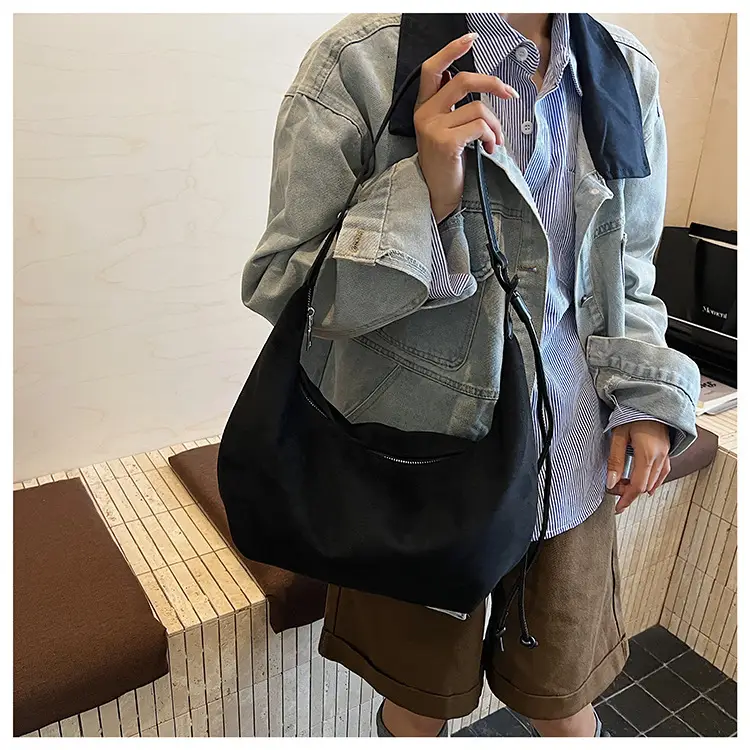 Retro Frosted Women's Large Shoulder Bag Brown — feature 18