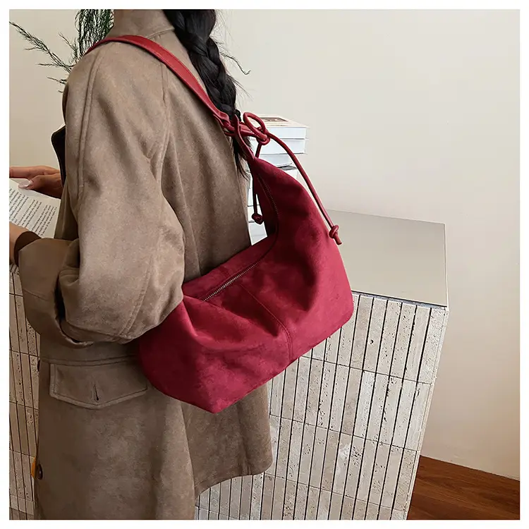 Retro Frosted Women's Large Shoulder Bag Brown — feature 22