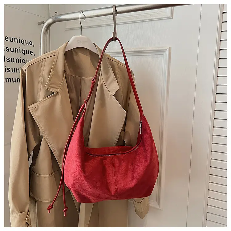 Retro Frosted Women's Large Shoulder Bag Brown — feature 33