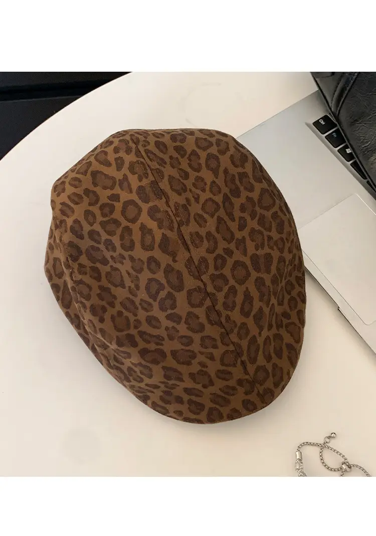 Leopard Print Forward Cap for Women Spring Autumn — feature 10