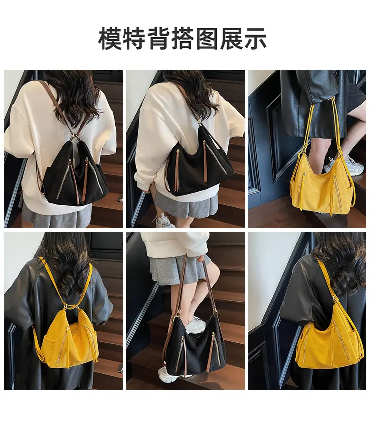 Women Retro Suede Shoulder Tote Bag Brown 2025 — feature 10