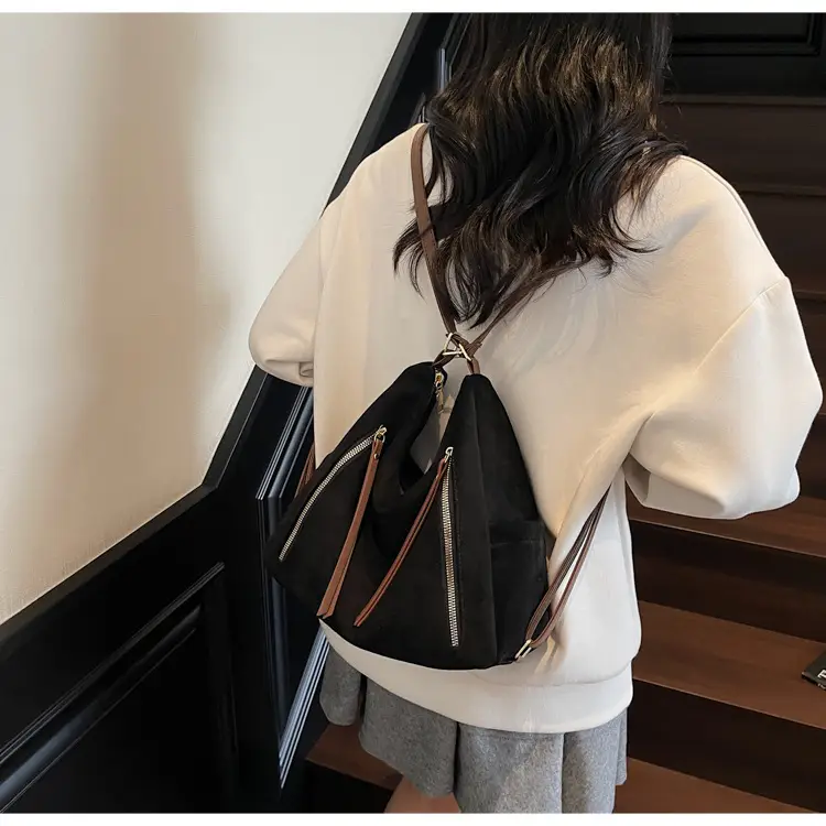 Women Retro Suede Shoulder Tote Bag Brown 2025 — feature 21