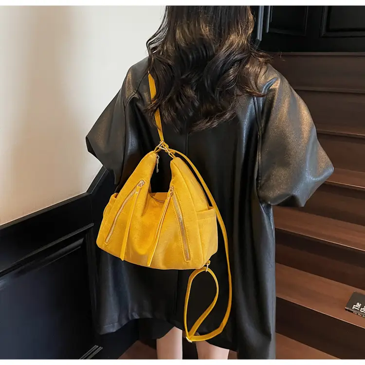 Women Retro Suede Shoulder Tote Bag Brown 2025 — feature 30