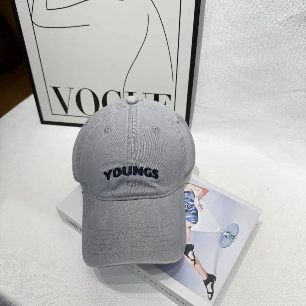 Youngs Letter 3D Embroidered Cap Maroon Early Autumn — feature 4